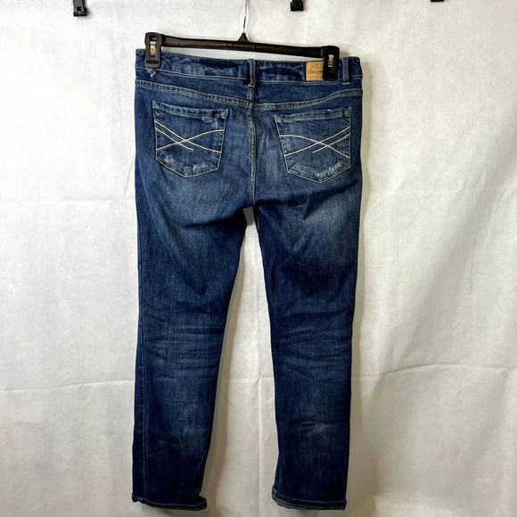 Aeropostale Bayla‎ Mid Wash Destructed Skinny Jean Size 8R - Picture 2 of 8